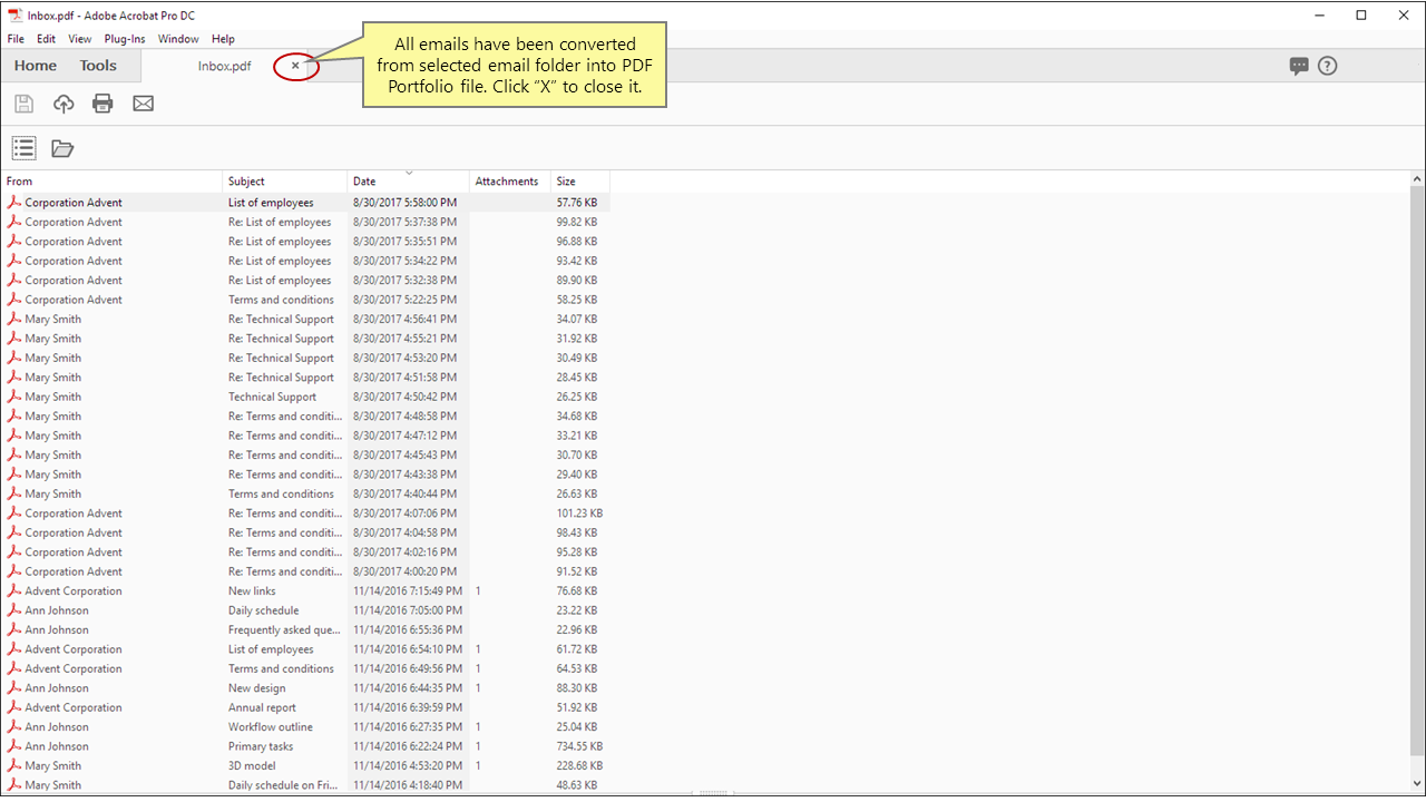 Inspect the conversion results